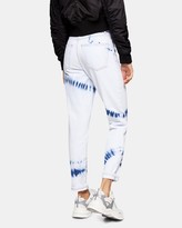 Thumbnail for your product : Topshop Women's Blue High-Waisted - Tie Dye Mom Tapered Jeans - Size W26/L32 at The Iconic