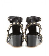 Thumbnail for your product : Balenciaga Studded leather wedge sandals