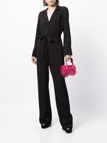 Thumbnail for your product : Michael Kors Jacquard-Logo Belted Jumpsuit