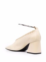 Thumbnail for your product : Jil Sander Square-Toe Leather Pumps