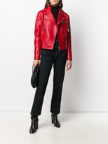 Thumbnail for your product : DSQUARED2 Quilted Detail Zip-Up Leather Jacket