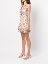 Thumbnail for your product : Saloni Floral-Print Ruffled Mini Dress
