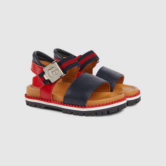 Gucci Toddler metallic lug sole sandal