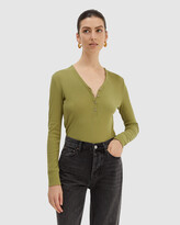 Thumbnail for your product : SABA Women's Long Sleeve Tops - SB Fleur Long Sleeve Henley Top - Size One Size, L at The Iconic