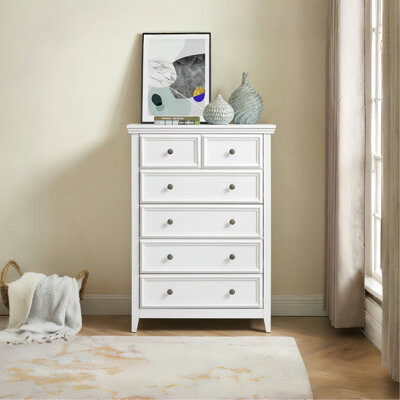 Latitude Run Versatile 6-Drawer Dresser For Organized Living Space, Enhancing Room Storage