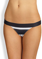 Thumbnail for your product : Norma Kamali Striped Bikini Bottom