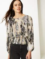 Thumbnail for your product : Marks and Spencer Animal Print Long Sleeve Blouse