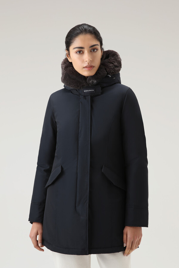 Woolrich Beaker Parka with Faux Fur in Ramar Cloth - ShopStyle Coats