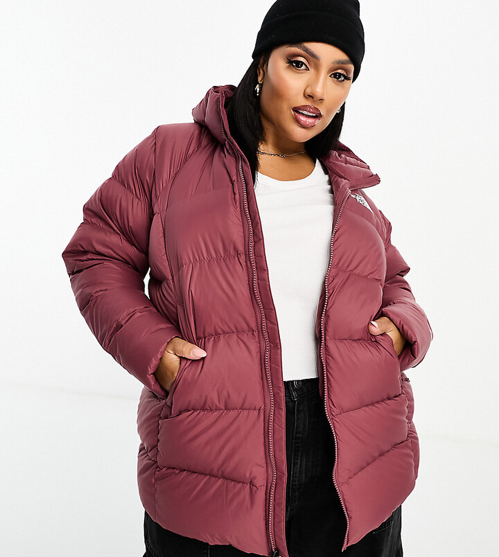 The North Face Plus Hyalite down hooded puffer parka coat in pink -  ShopStyle