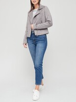 Thumbnail for your product : Very Faux Suede Biker Jacket - Grey