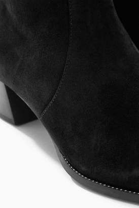 Next Womens Black Western Mini Stud Ankle Boots