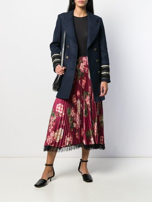 Twin-Set Pleated Floral Skirt