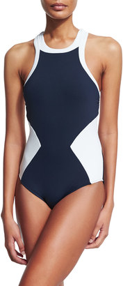 Seafolly Block Party Two-Tone One-Piece Swimsuit