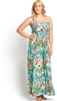 Thumbnail for your product : AX Paris CURVE Jungle Print Maxi Bandeau Dress (Available in sizes 16-26)