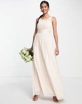 Thumbnail for your product : Little Mistress Bridesmaid chiffon maxi dress in blush
