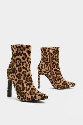 Nasty Gal Womens Spot Look And Listen Leopard Boot - Brown - 3, Brown