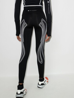 TruePace high-rise leggings in black - Adidas By Stella Mc Cartney