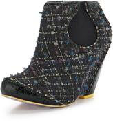 Thumbnail for your product : Irregular Choice Tweed Wedge Shoe Boots