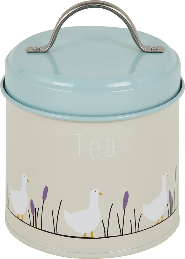 Dunelm Lucy Goose Metal Tea Canister Cream ShopStyle Food Storage