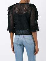 Thumbnail for your product : See by Chloe embroidered crochet fringed blouse
