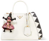Thumbnail for your product : Prada Jasmine Brocade And Leather Keychain - Pink