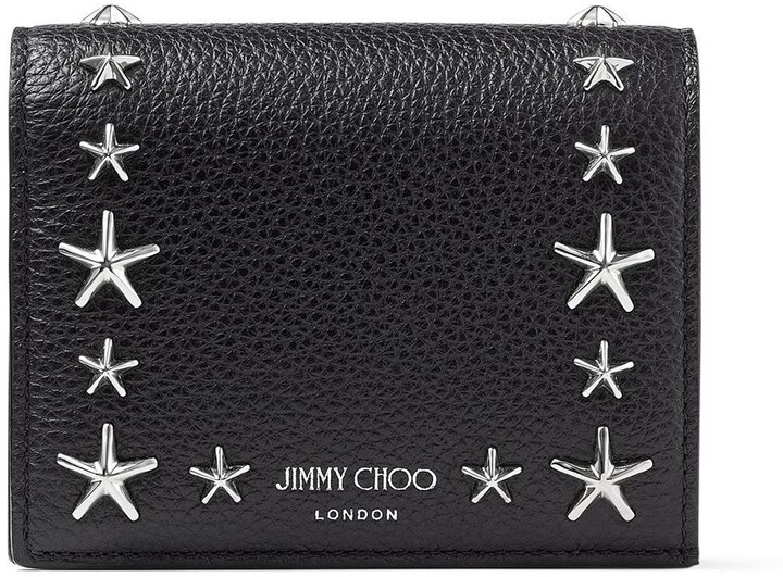 black studded wallet