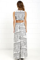 Thumbnail for your product : Lulus See You There Black and White Print Maxi Dress