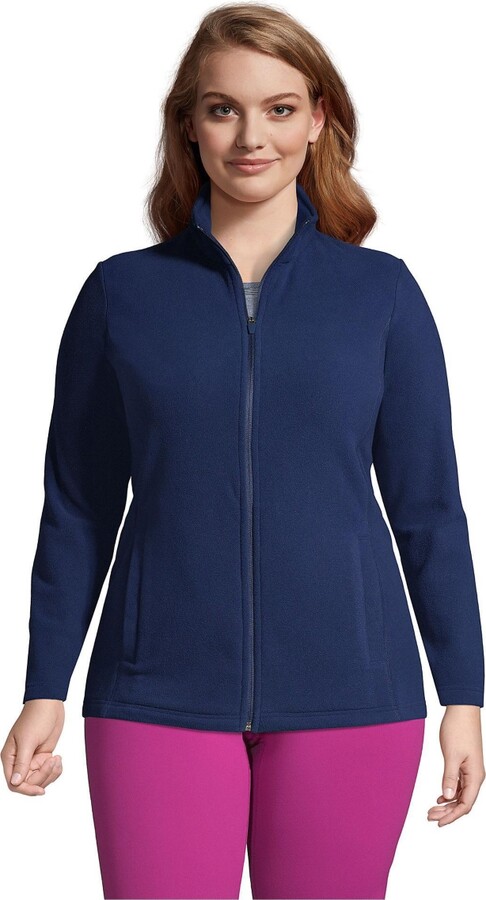 Lands' End Plus Size Anyweather Fleece Full Zip Jacket