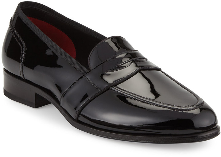 patent leather penny loafers