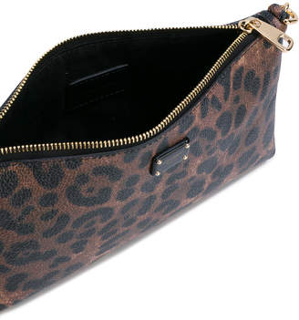 Dolce & Gabbana mini leopard print crepe clutch