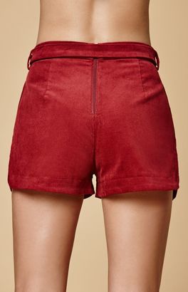 Lucca Couture Remi Corduroy Belted Shorts
