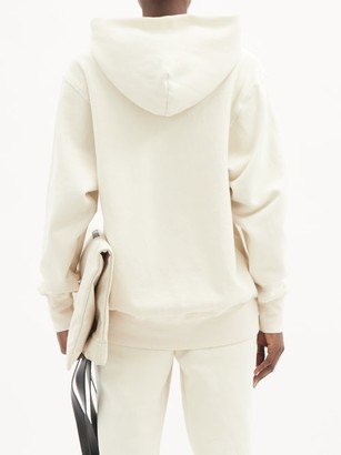 LES TIEN Brushed-back Cotton Hoodie - Ivory
