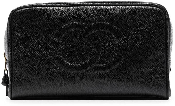 Chanel Pre Owned 1995 CC cosmetic bag - ShopStyle