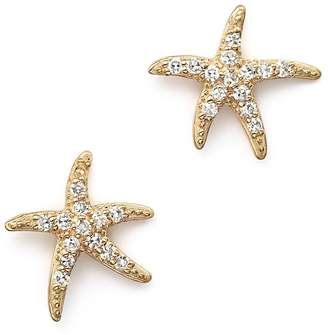 KC Designs Diamond Starfish Earrings in 14K Yellow Gold