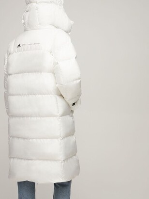 adidas by Stella McCartney ASMC hooded long puffer jacket - ShopStyle