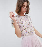 Thumbnail for your product : Needle & Thread Prism Embellished Floral Crop Top