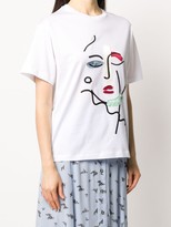 Thumbnail for your product : Ports 1961 abstract face T-shirt
