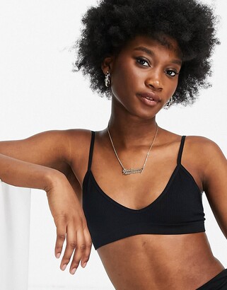Cotton On Cotton:On seamless bralette co-ord in black - ShopStyle Bras
