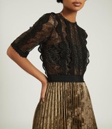 Thumbnail for your product : Reiss ATHENA LACE DETAILED MINI DRESS Black/Gold