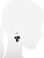 Thumbnail for your product : Oscar de la Renta Polka Dot Sequin Triple Ball Clip-On Earrings