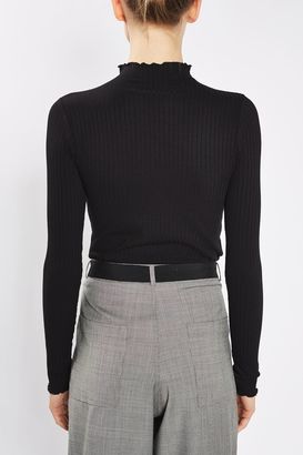 Boutique Funnel neck ribbed top