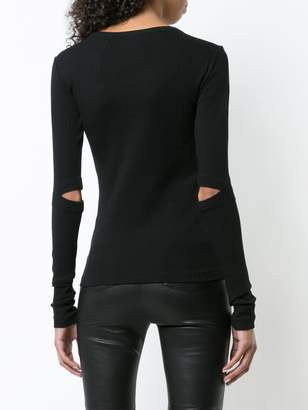 Helmut Lang elbow slits fitted sweater