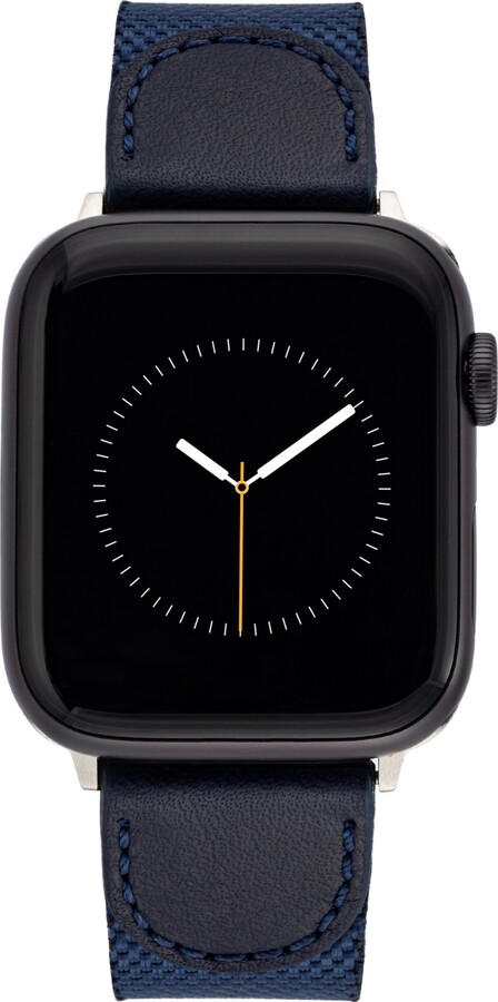 Vince Camuto Men's Navy Premium Nylon Band Compatible with 42mm, 44mm, 45mm, Ultra, Ultra2 Apple Watch