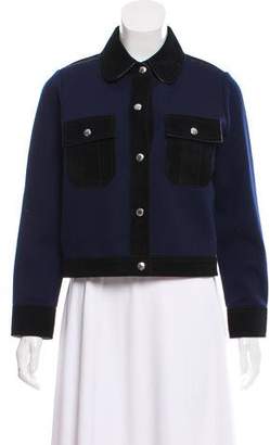 Louis Vuitton Wool Suede-Trimmed Jacket