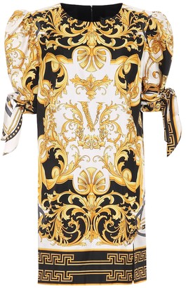 Versace Printed silk minidress
