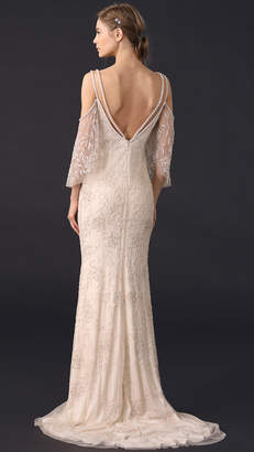 Theia Layla Off the Shoulder Slip Gown
