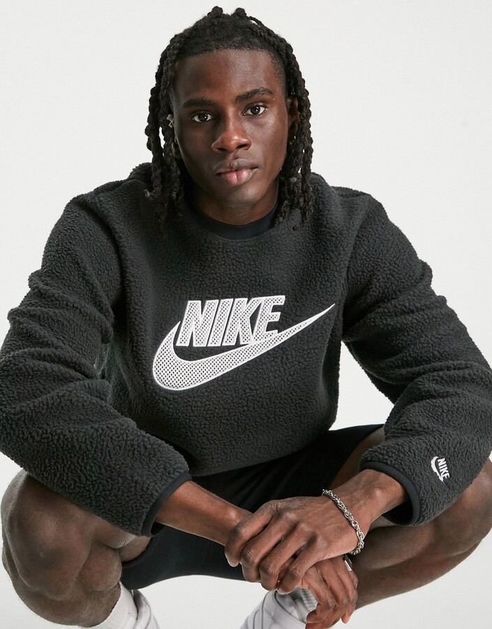 nike black essentials crewneck sweatshirt