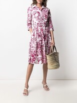 Thumbnail for your product : Samantha Sung Audrey pleated-skirt animal-print dress