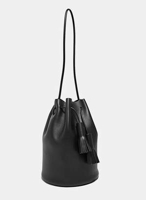 Building Block Women’s Leather Bucket Bag in Black