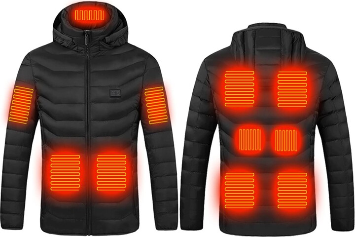 LAKOYA Heated Puffer Jacket Men Winter Thermal Outdoor Down Jackets ...